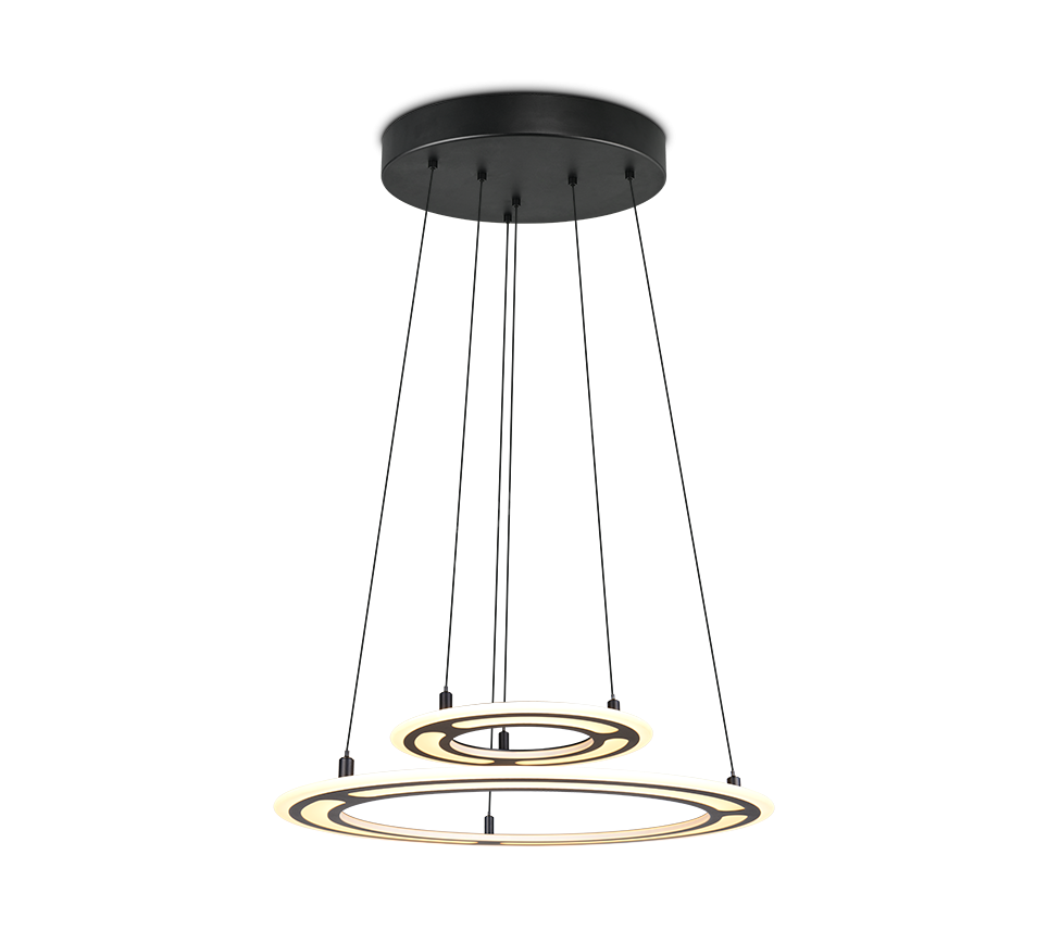 Lustra LED Suspendata Premium Cromer Black - Inaltime Reglabila prin Telecomanda