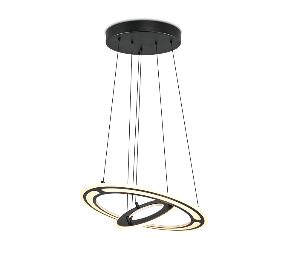 Lustra LED Suspendata Premium Cromer Black - Inaltime Reglabila prin Telecomanda