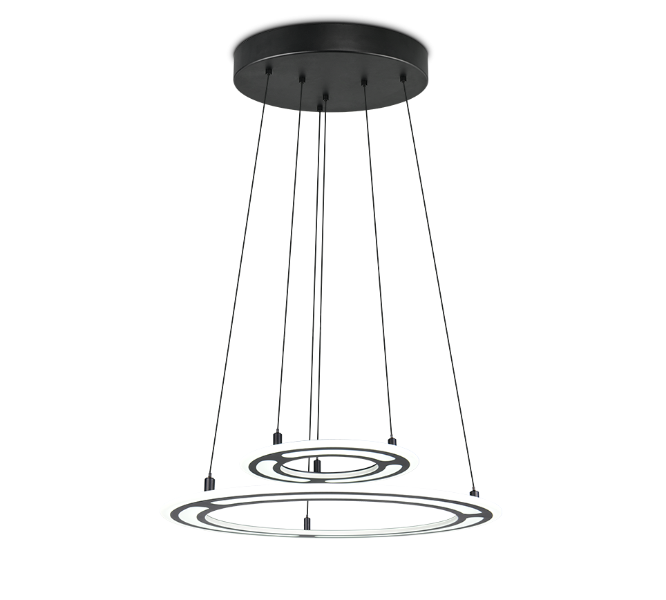 Lustra LED Suspendata Premium Cromer Black - Inaltime Reglabila prin Telecomanda
