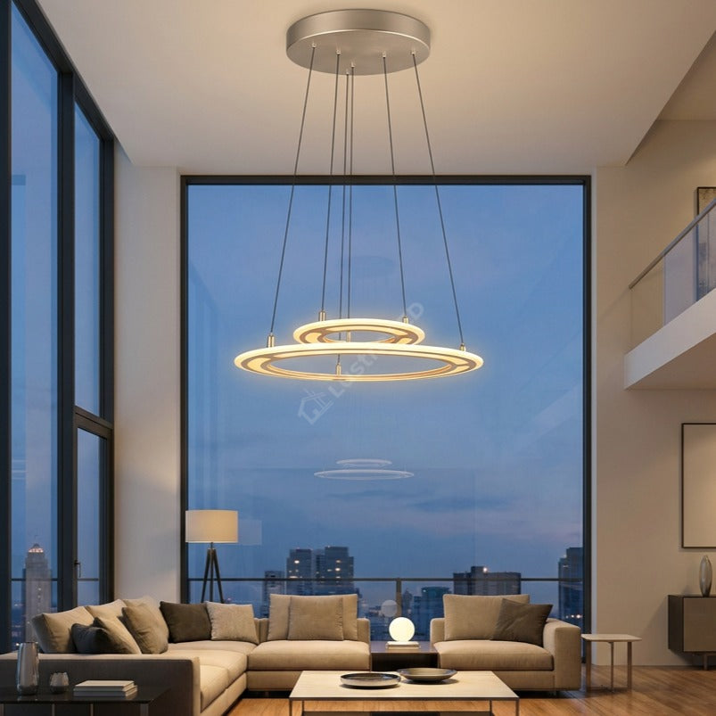 Lustra LED Suspendata Premium Cromer Silver - Inaltime Reglabila prin Telecomanda