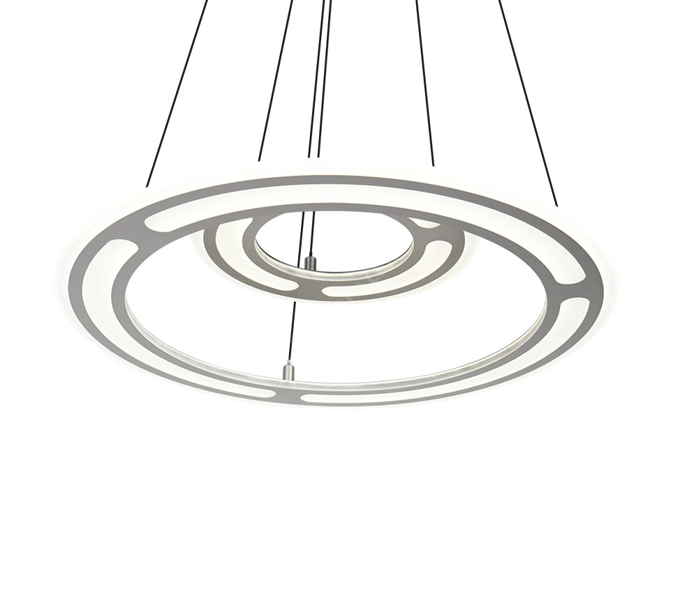 Lustra LED Suspendata Premium Cromer Silver - Inaltime Reglabila prin Telecomanda