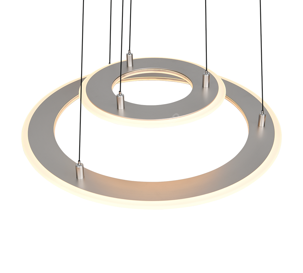 Lustra LED Suspendata Premium Cromer Silver - Inaltime Reglabila prin Telecomanda