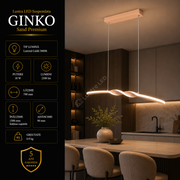Lustra LED Suspendata Premium Ginko Cream Echivalent 200W | 3000K