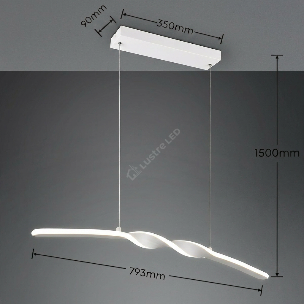 Lustra LED Suspendata Premium Ginko White Echivalent 200W | 4000K