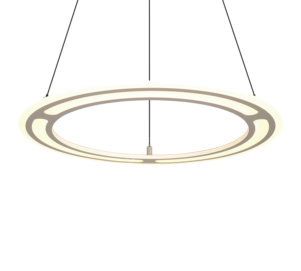 Lustra LED Suspendata Premium Mini Cromer Beige - Inaltime Reglabila prin Telecomanda