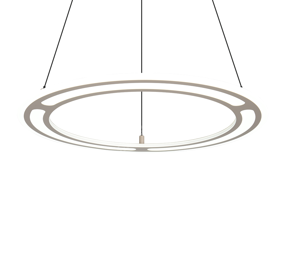 Lustra LED Suspendata Premium Mini Cromer Beige - Inaltime Reglabila prin Telecomanda