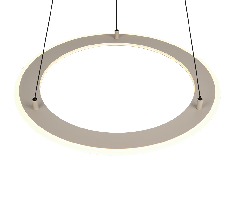 Lustra LED Suspendata Premium Mini Cromer Beige - Inaltime Reglabila prin Telecomanda