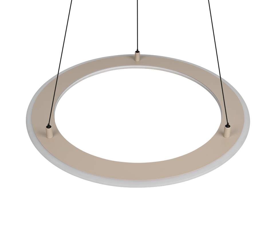 Lustra LED Suspendata Premium Mini Cromer Beige - Inaltime Reglabila prin Telecomanda