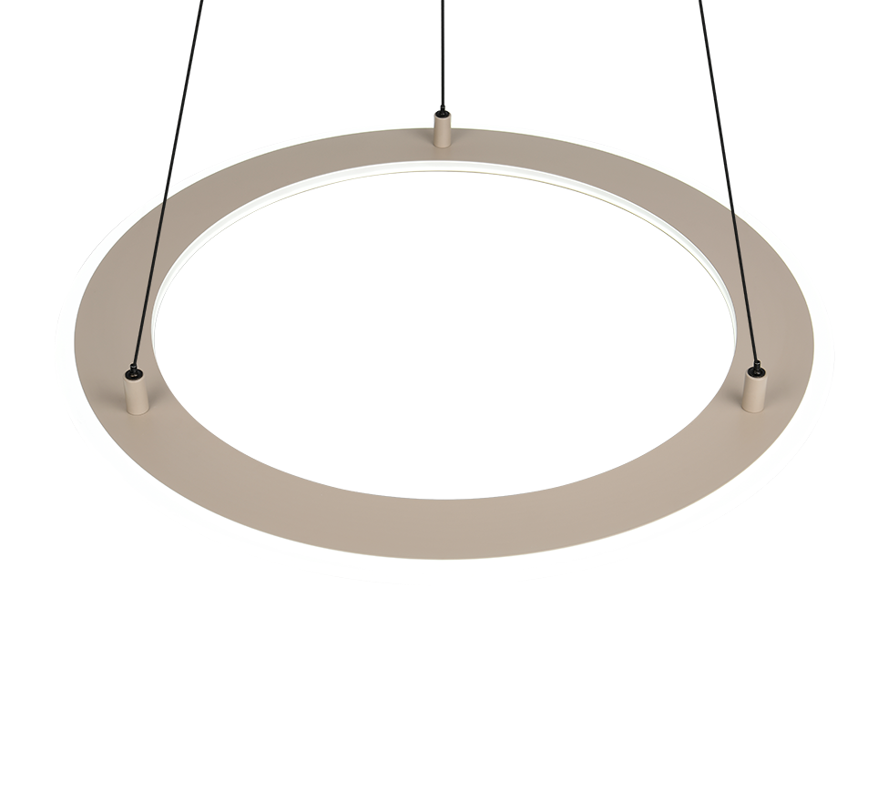 Lustra LED Suspendata Premium Mini Cromer Beige - Inaltime Reglabila prin Telecomanda