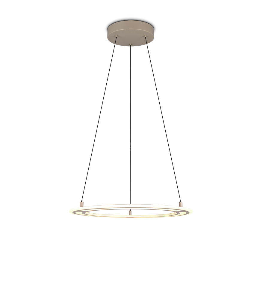 Lustra LED Suspendata Premium Mini Cromer Beige - Inaltime Reglabila prin Telecomanda