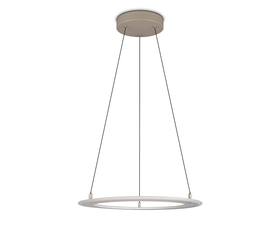 Lustra LED Suspendata Premium Mini Cromer Beige - Inaltime Reglabila prin Telecomanda