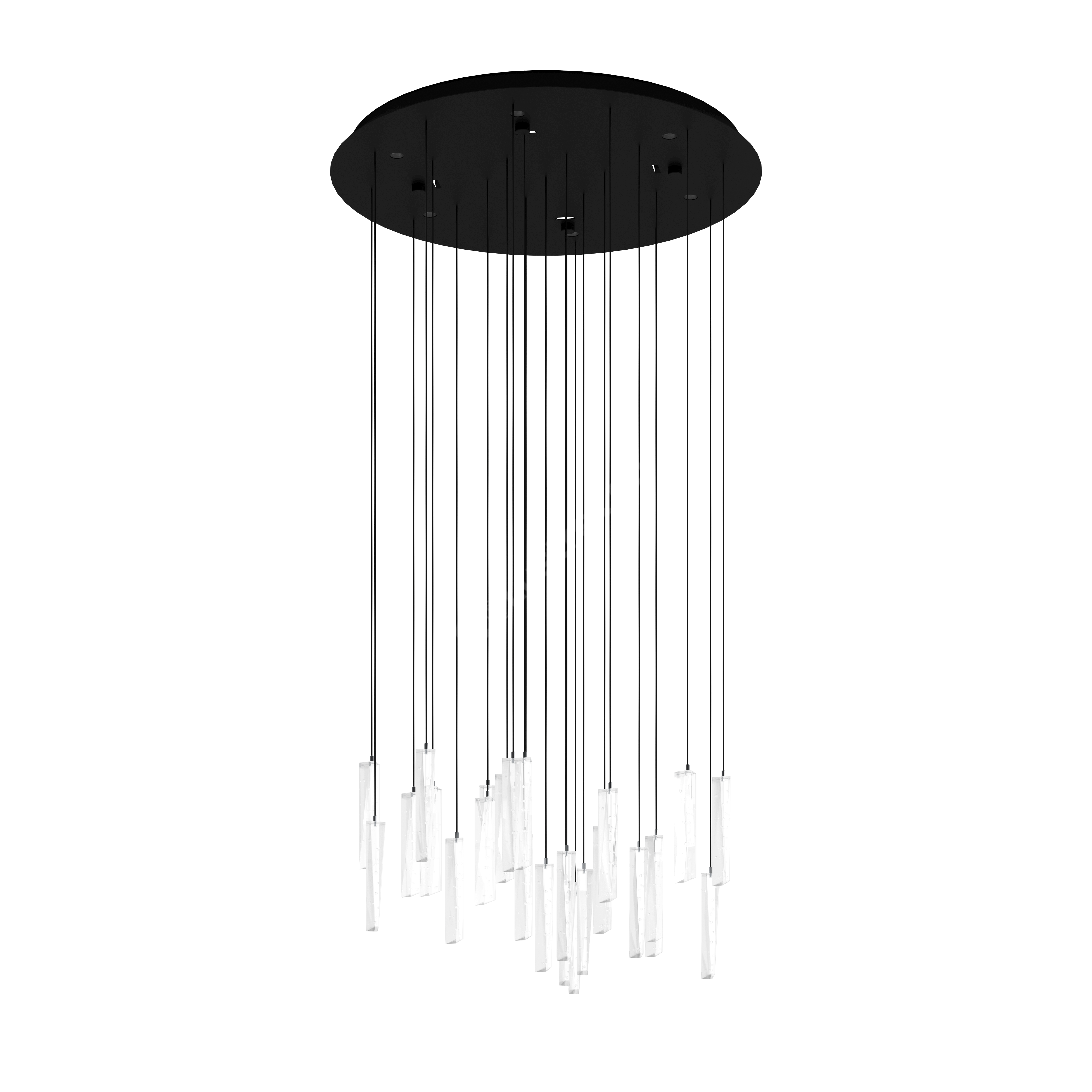 Lustra LED Suspendata Premium Sardenara Black Echivalent 300W | Ø53CM
