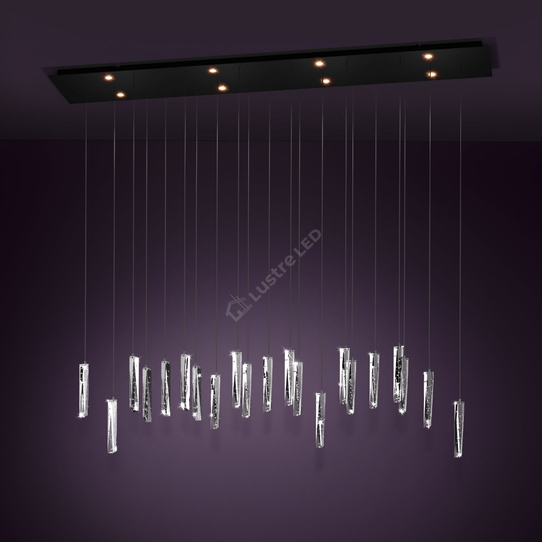Lustra LED Suspendata Premium Sardenara Black Echivalent 400W