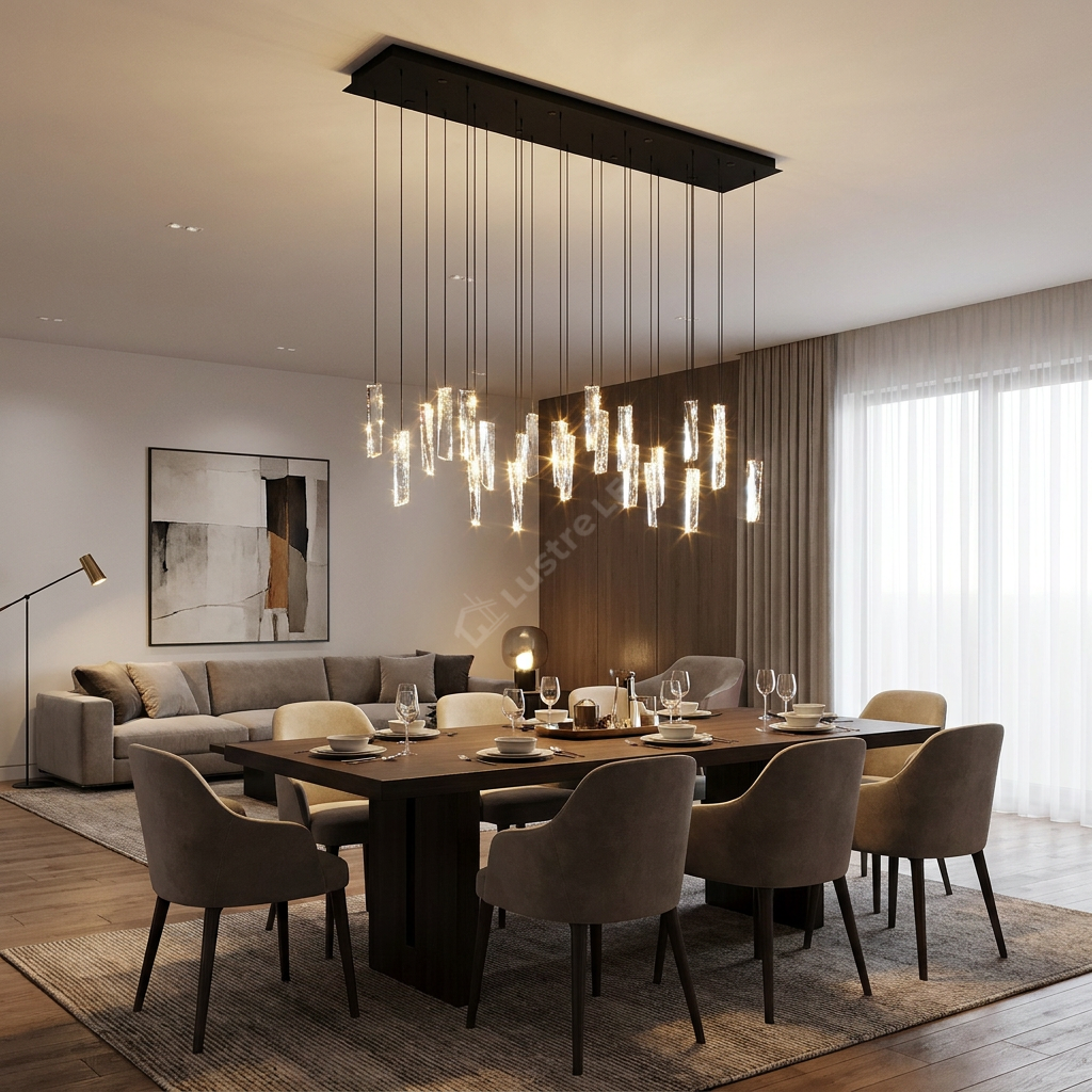 Lustra LED Suspendata Premium Sardenara Black Echivalent 400W