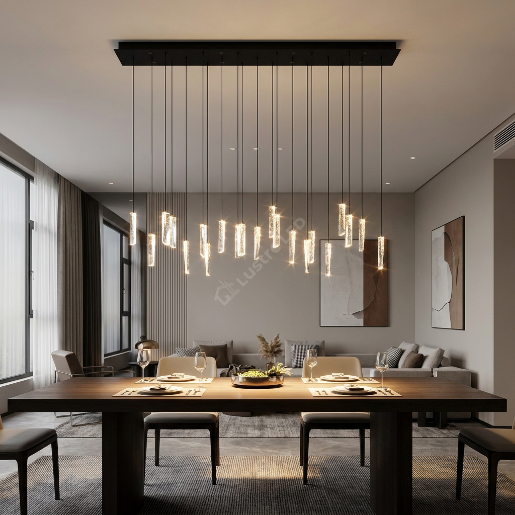 Lustra LED Suspendata Premium Sardenara Black Echivalent 400W