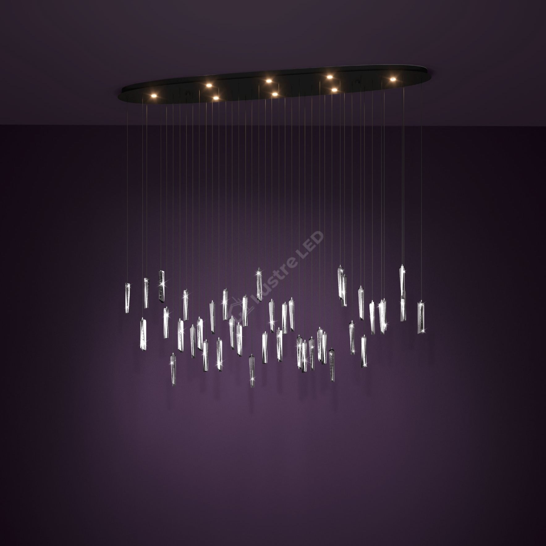 Lustra LED Suspendata Premium Sardenara II Black Echivalent 400W