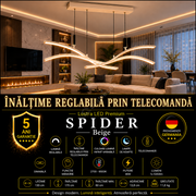 Lustra LED Suspendata Premium Spider Beige - Inaltime Reglabila prin Telecomanda