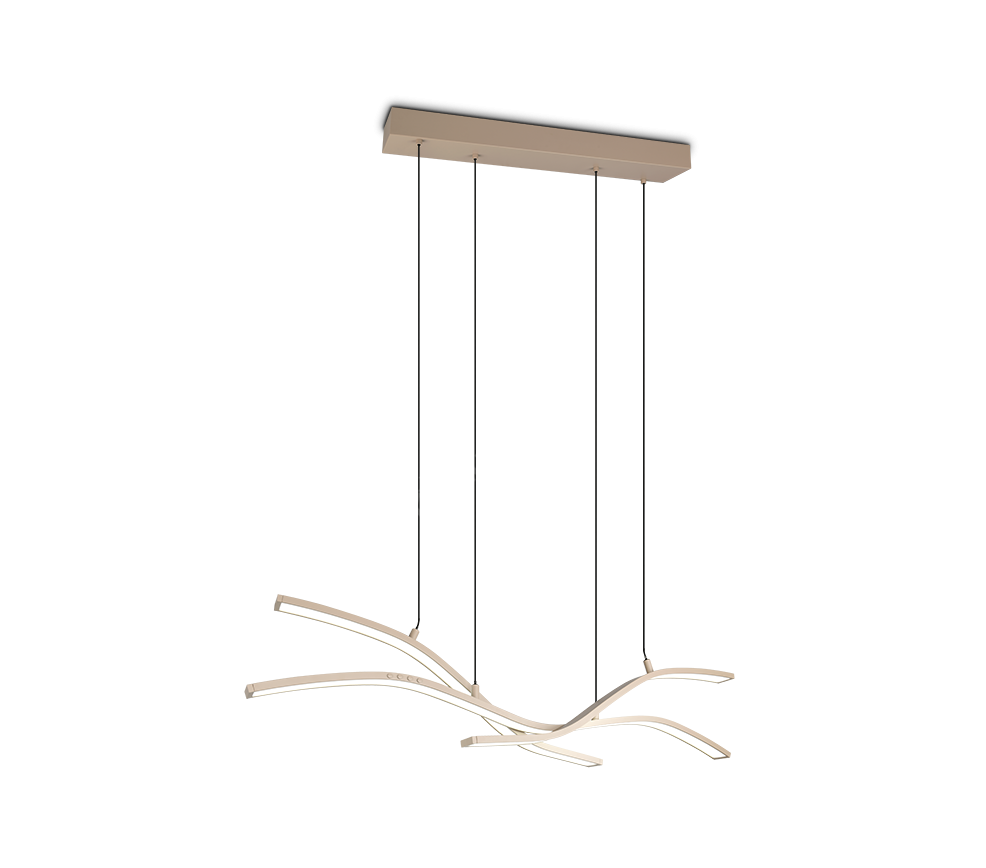 Lustra LED Suspendata Premium Spider Beige - Inaltime Reglabila prin Telecomanda