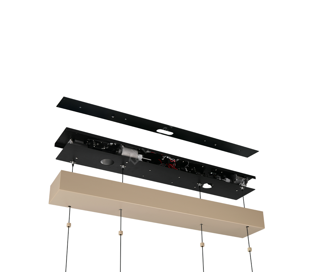 Lustra LED Suspendata Premium Spider Beige - Inaltime Reglabila prin Telecomanda