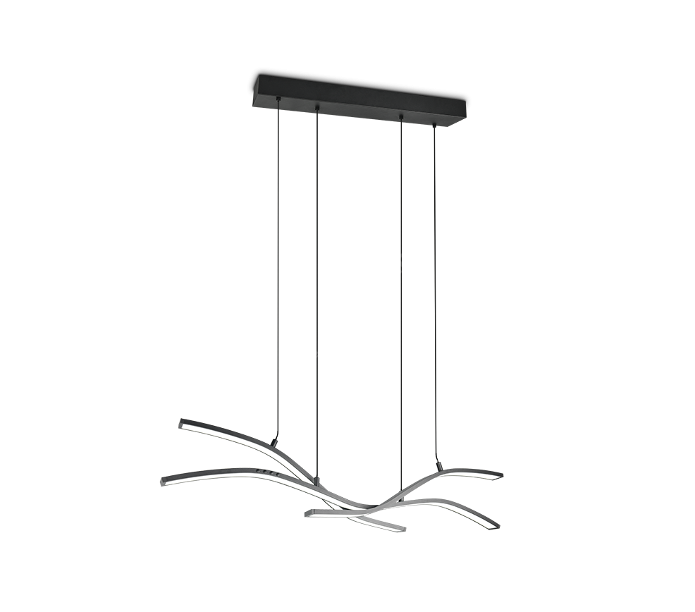 Lustra LED Suspendata Premium Spider Black - Inaltime Reglabila prin Telecomanda