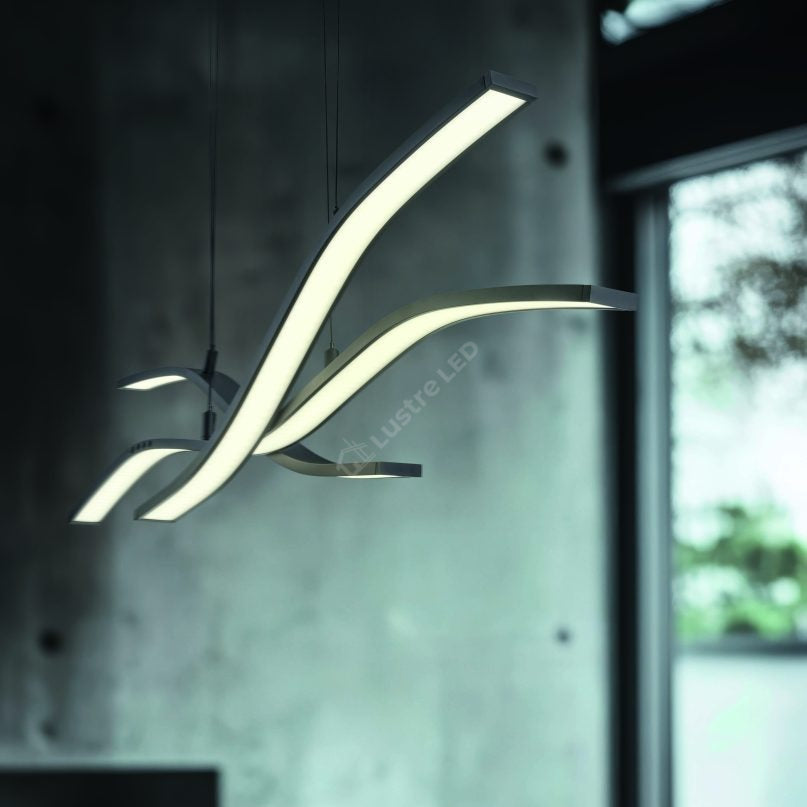 Lustra LED Suspendata Premium Spider Black - Inaltime Reglabila prin Telecomanda