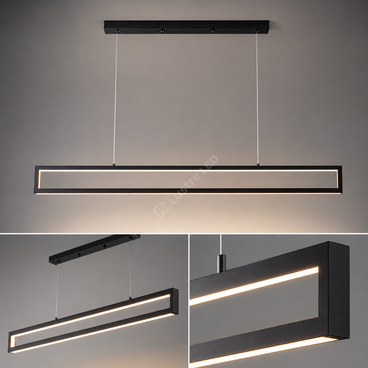 Lustra LED Suspendata RIGA LINIARA 120CM Echivalent 300W Telecomanda