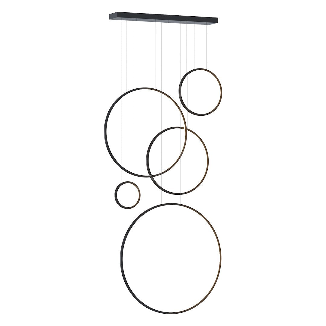 Lustra LED Suspendata Saturno Black Premium Echivalent 400W