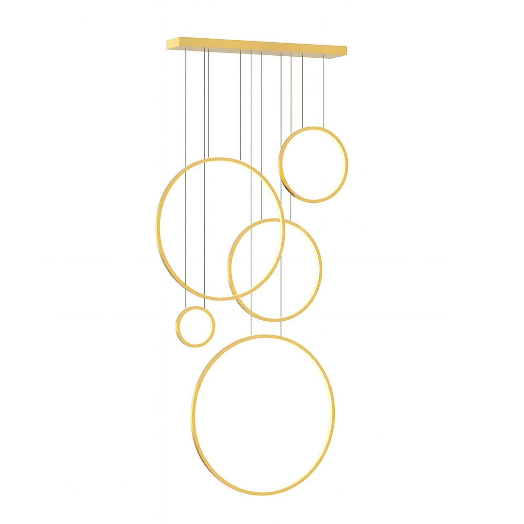 Lustra LED Suspendata Saturno Gold Premium Echivalent 400W