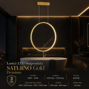 Lustra LED Suspendata Saturno Gold Premium IP44 | 50CM/80CM