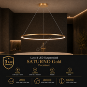 Lustra LED Suspendata Saturno Gold Premium IP44
