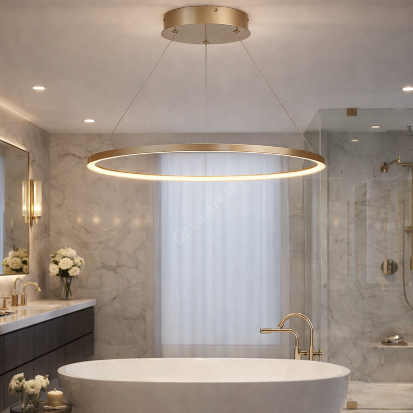 Lustra LED Suspendata Saturno Gold Premium IP44