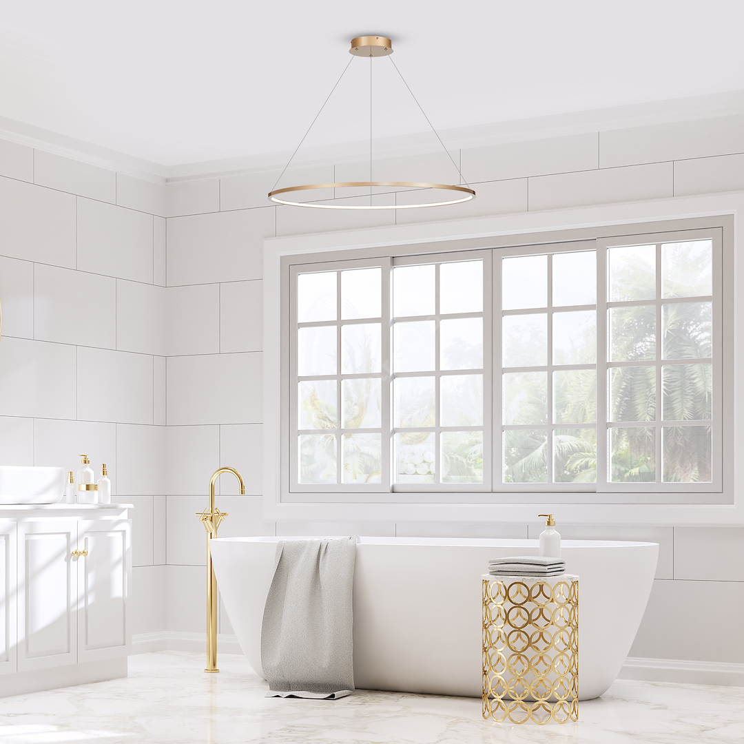 Lustra LED Suspendata Saturno Gold Premium IP44