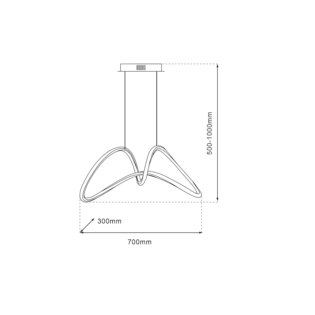 Lustra LED Suspendata Tesoro Gold Premium Echivalent 250W
