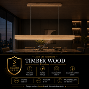 Lustra LED Suspendata Timber Wood Premium Echivalent 150W