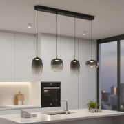 Lustra LED Suspendata Vaso Black Premium Abajur Mat Echivalent 150W