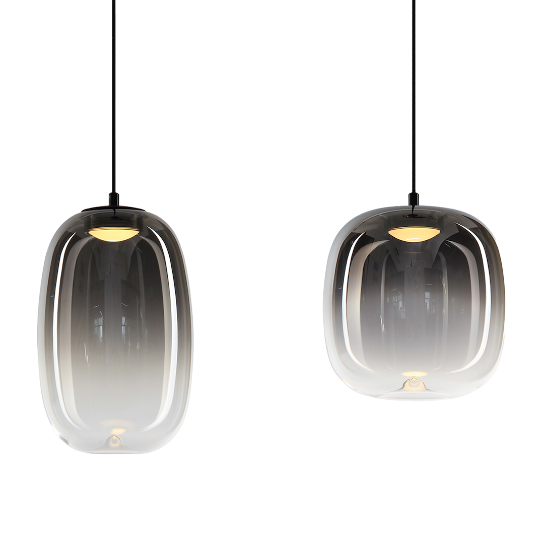 Lustra LED Suspendata Vaso Black Premium Abajur Mat Echivalent 150W