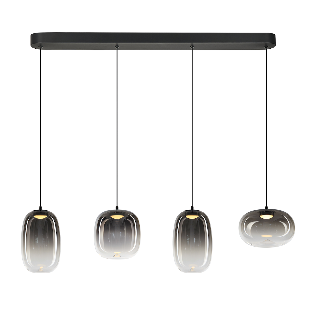 Lustra LED Suspendata Vaso Black Premium Abajur Mat Echivalent 150W