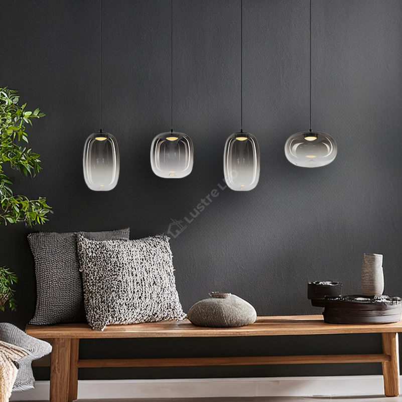 Lustra LED Suspendata Vaso Black Premium Abajur Mat Echivalent 150W