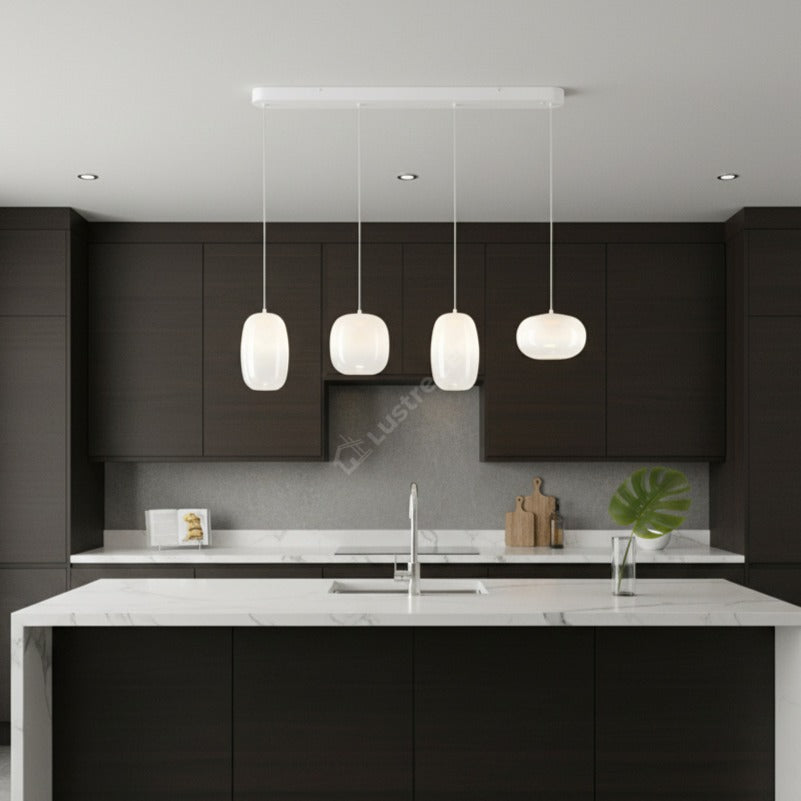 Lustra LED Suspendata Vaso White Premium Abajur Mat Echivalent 150W