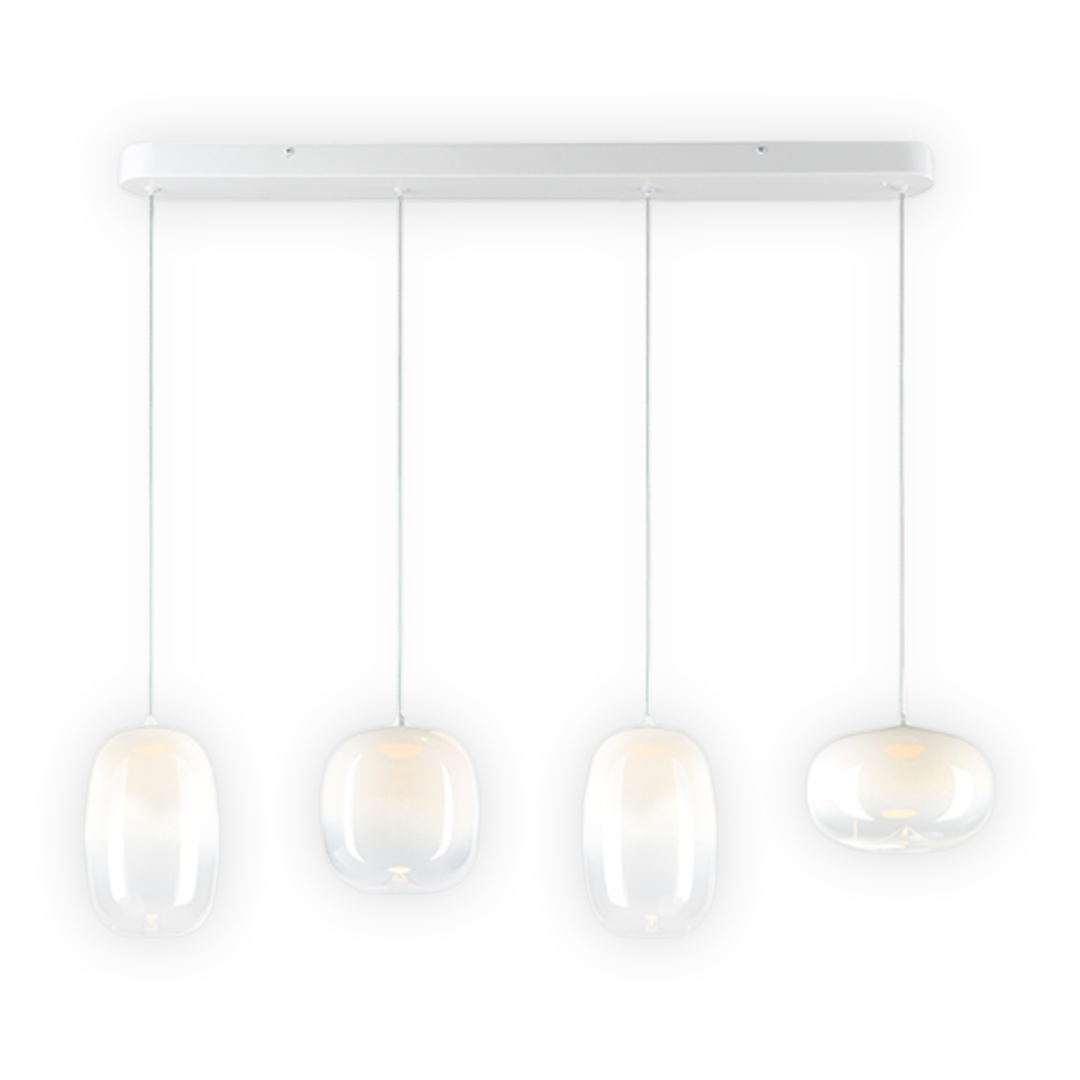 Lustra LED Suspendata Vaso White Premium Abajur Mat Echivalent 150W