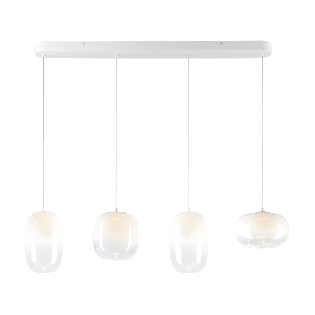 Lustra LED Suspendata Vaso White Premium Abajur Mat Echivalent 150W