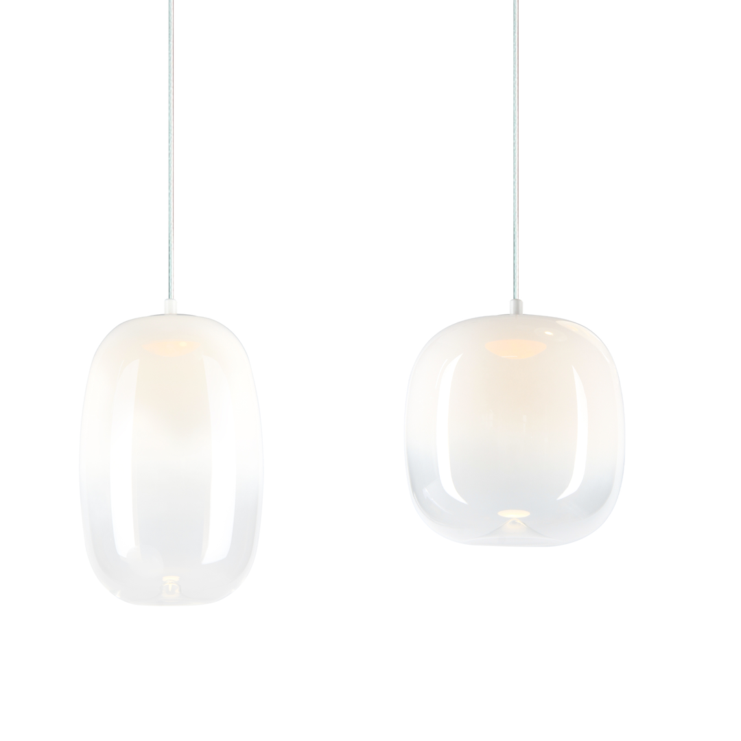 Lustra LED Suspendata Vaso White Premium Abajur Mat Echivalent 150W