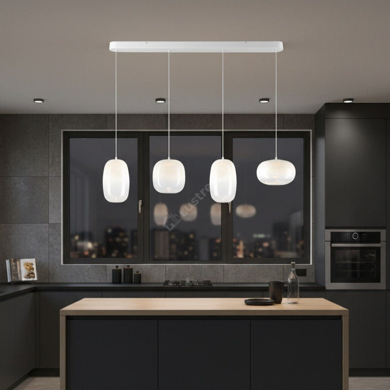 Lustra LED Suspendata Vaso White Premium Abajur Mat Echivalent 150W