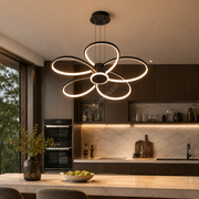 Lustra LED Suspendata ZUVY Black Echivalent 600W Telecomanda