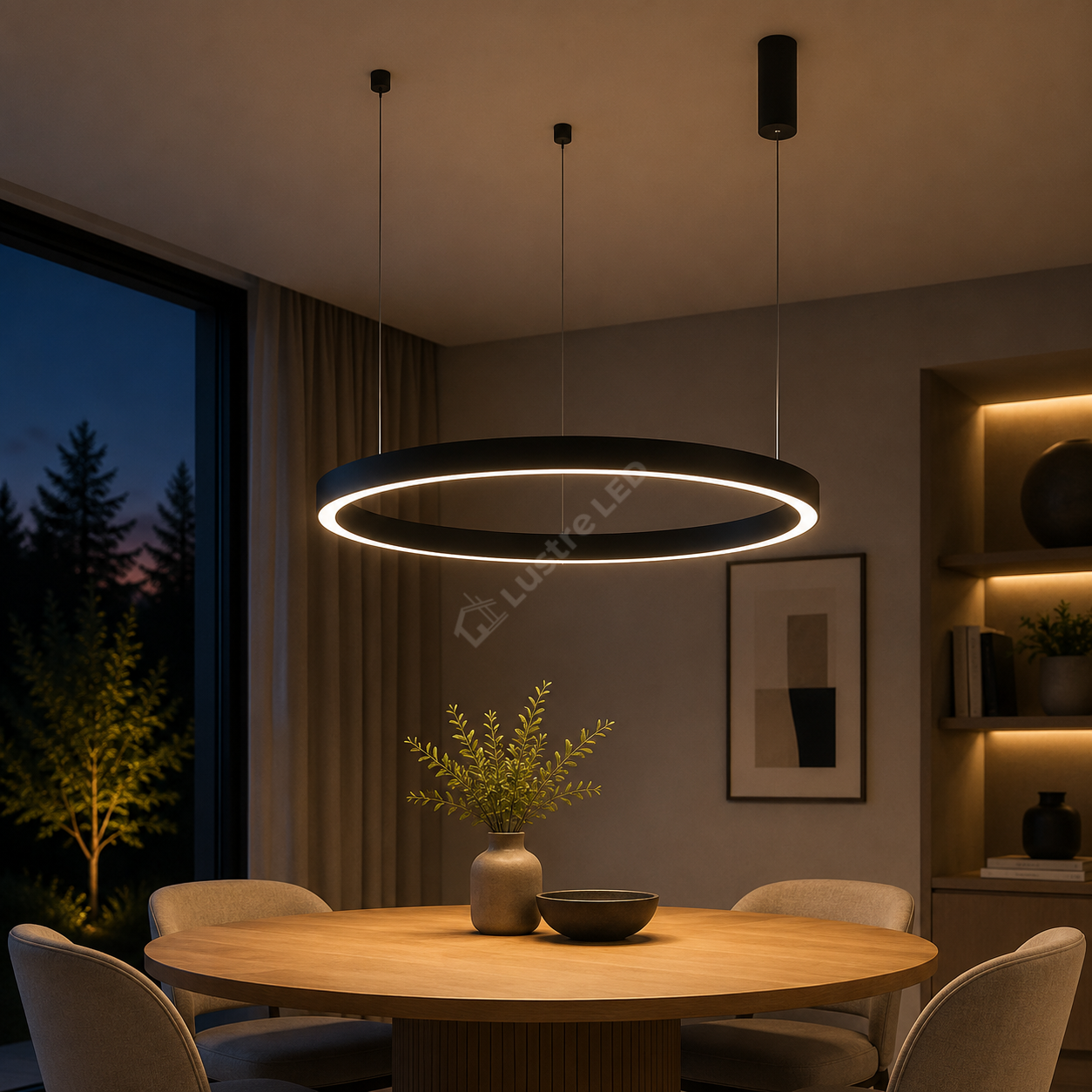 Lustra LED TULLIO Black, 4520lm, CCT, 1 Segment 80cm