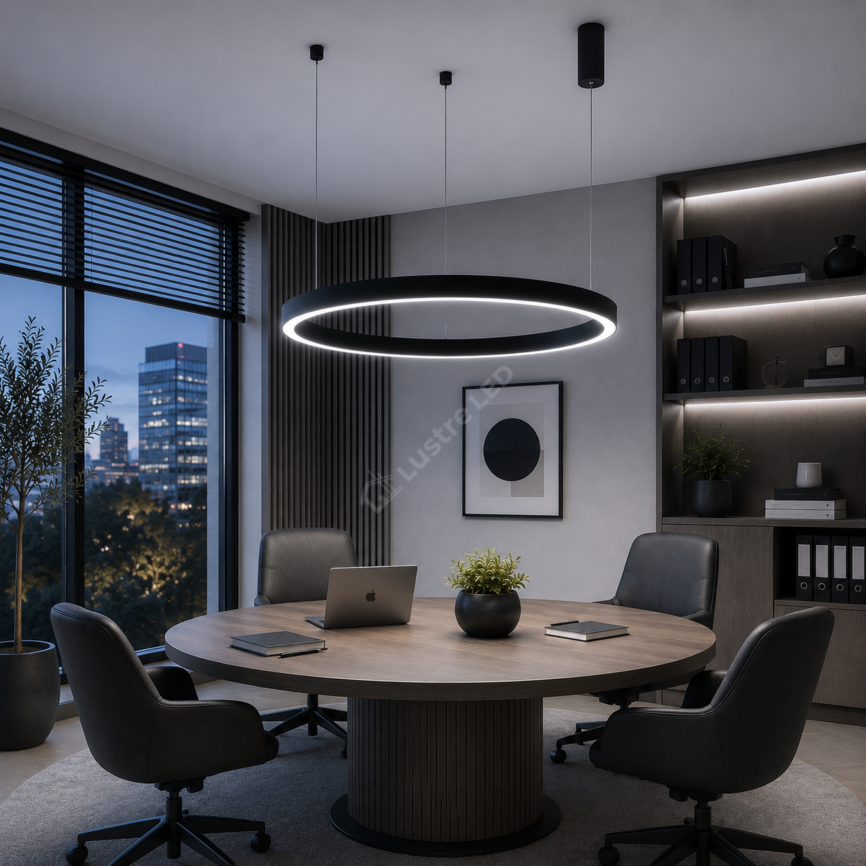 Lustra LED TULLIO Black, 4520lm, CCT, 1 Segment 80cm