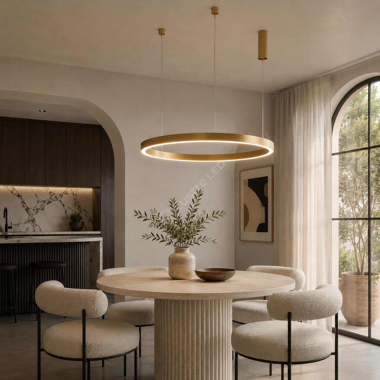 Lustra LED TULLIO Gold, 3500lm, CCT, 1 Segment 60cm