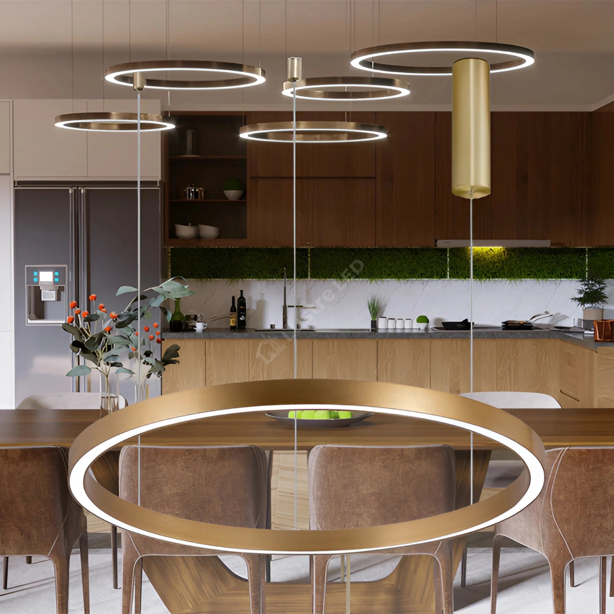 Lustra LED TULLIO Gold, 4520lm, CCT, 1 Segment 80cm