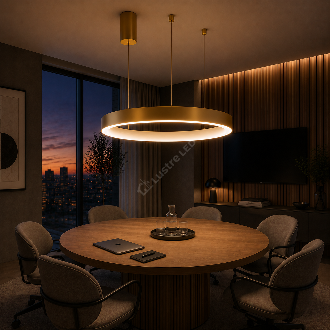 Lustra LED TULLIO INSIDE Gold, 4260lm, CCT, 1 Segment 48cm
