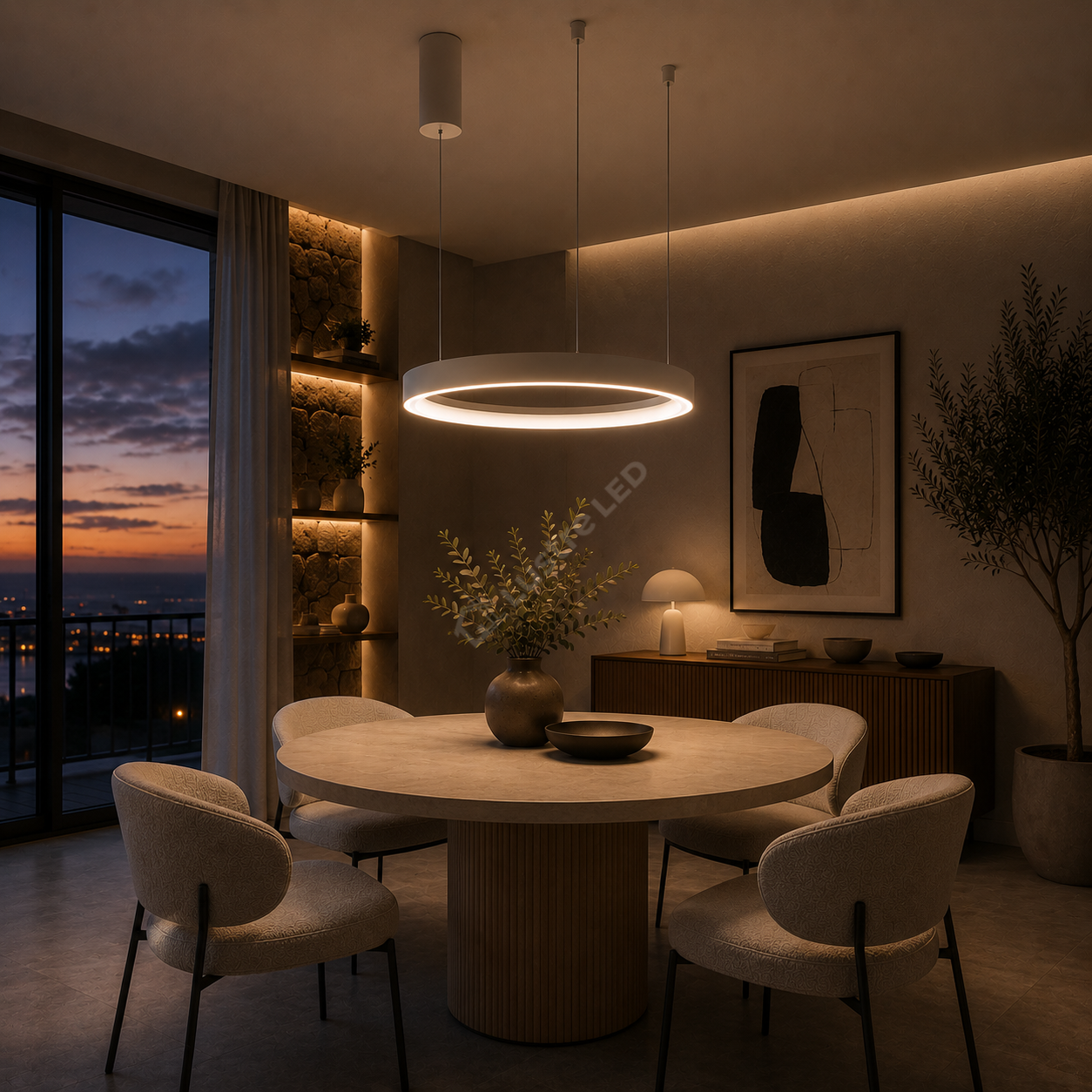 Lustra LED TULLIO INSIDE White, 4260lm, CCT, 1 Segment 48cm